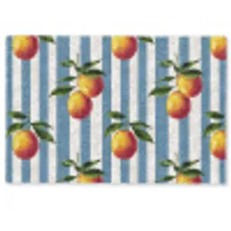 Strepen - Citroen - Blauw Deurmat klein 898 -zkaufland3d
