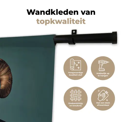Geit - Hoorns - Kokskleding Wandkleed katoen klein -sfeer2