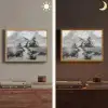 Hut - Grijs - Bergen - Mistig Light Box met batterij (Wandlamp) middel -sfeer3