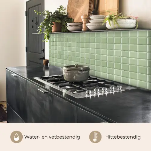 Glanzend - Mozaïek - Tegels - Zacht - Groen keuken achterwand 2 middel 871 -usp_NL