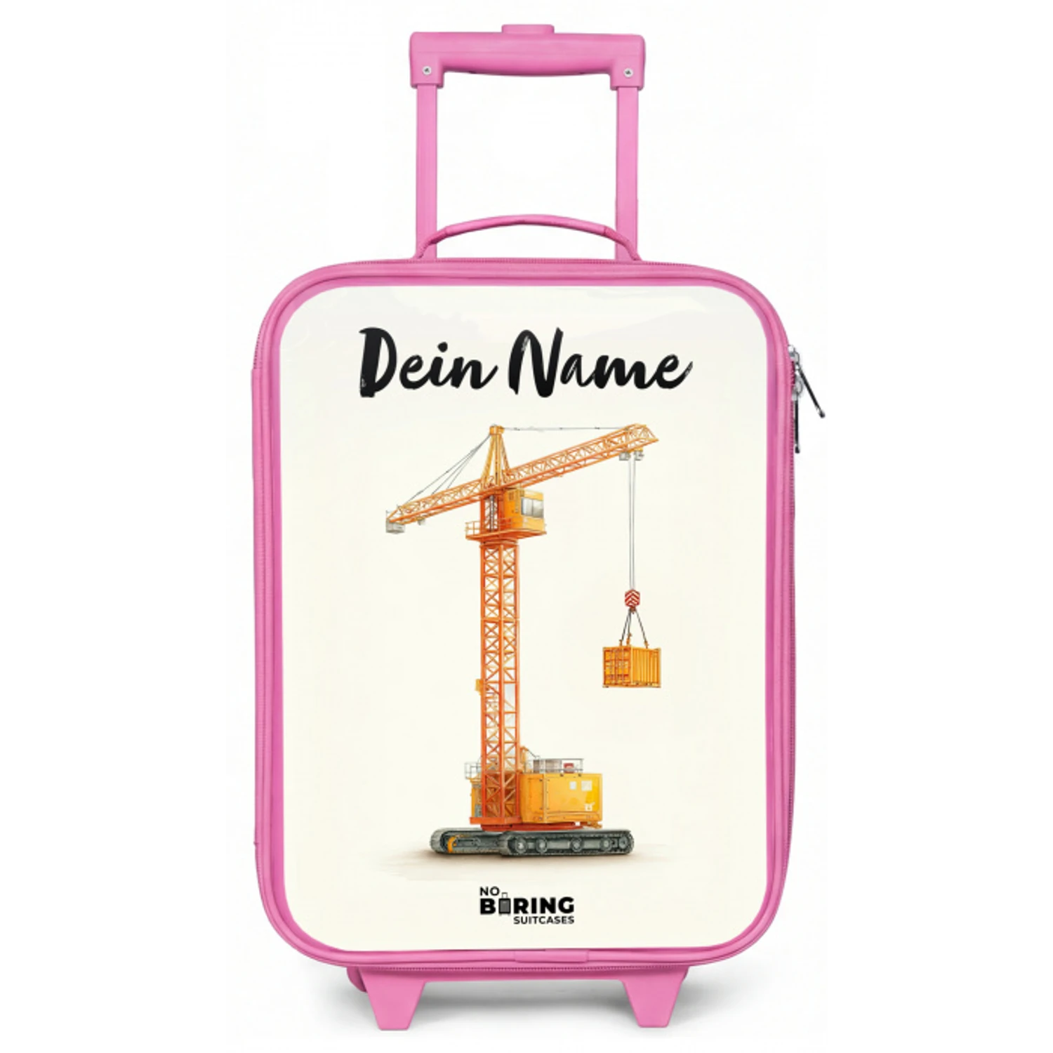 Torenkraan - Getekend - Oranje Kinderkoffer - Roze klein -zz3dotto
