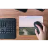 Vuurtoren - Duinlandschap - Zee muismat rubber klein -toetsenbord