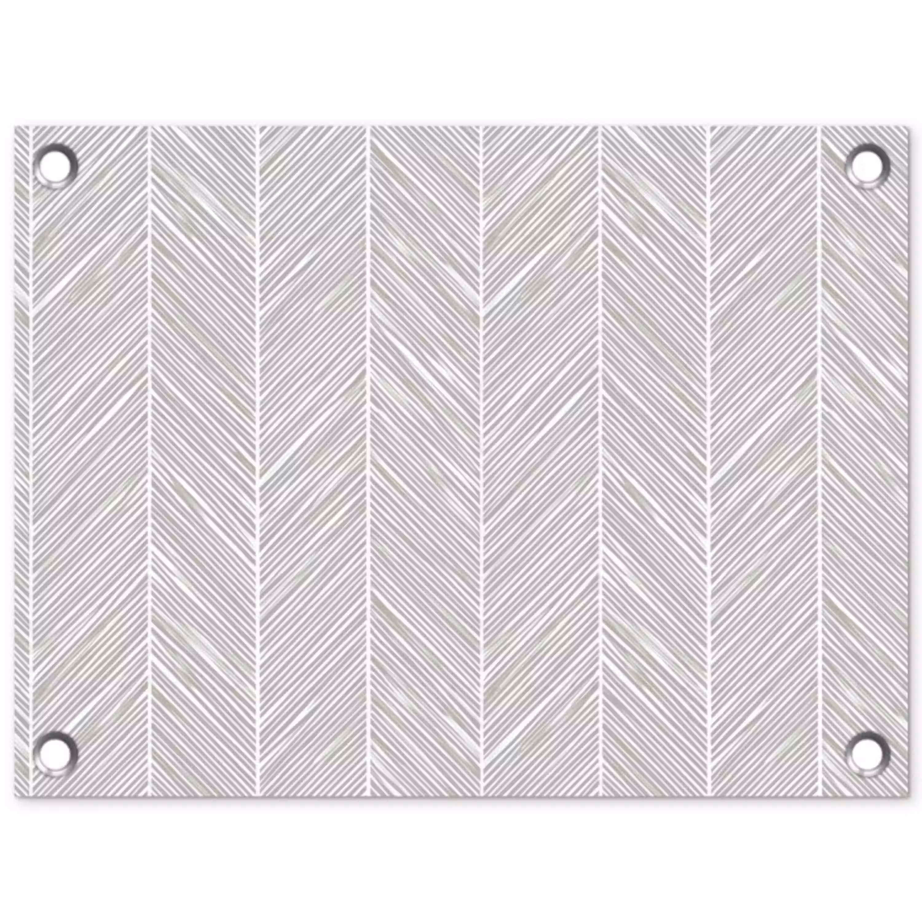 Klassiek - Visgraat - Grijs tuinposter los doek klein 239 -3d