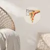 Pizza - Kaas - Pepperoni Wandcirkel behangsticker klein -sfeer4