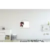 Paard - Springen - Modern textielposter latten blank klein -kinderkamer