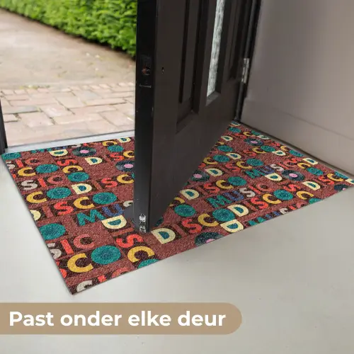 Bruin - Retro - Disco - Patroon Deurmat klein 898 -USP_NL