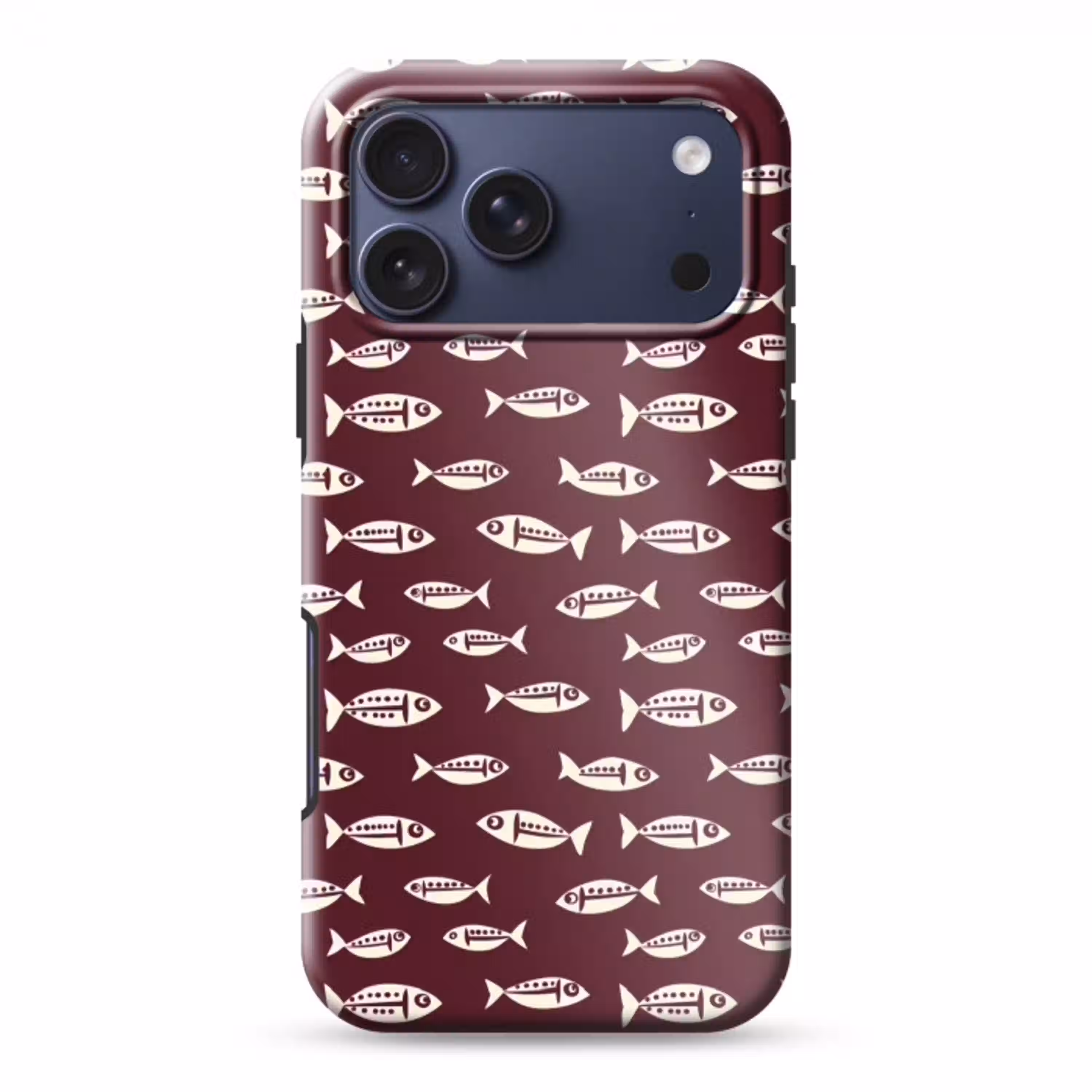 Vissen - Grafisch - Patroon - Donker Toughcase MagSafe Apple iPhone 17 Pro Max klein 1019 -3d