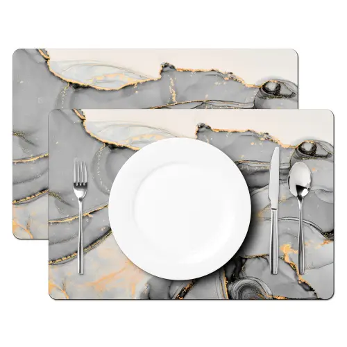 Marmer - Goud - Grijs Placemat vinyl groot -zzsfeer2_Kitchenyeah-website