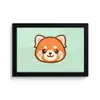 Rode panda - Groen - Cartoon fotolijst zwart zonder passe partout klein -3d