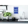 Lijntekening - Vrouw - Quote - Blauw Muursticker klein -keuken