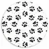 Paw - Pattern -Black Wandcirkel kunststof plaat 5mm dik klein 188 -3d