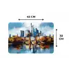 Bomen Frankfurt- Stad - Skyline - Brug Placemat vinyl groot -specs
