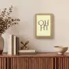 Oh hi - Geel - Monogram Light Box met kabel (Tafellamp) klein -sfeer2