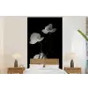 Orchidee - Bloemen - Zwart - Wit - Stilleven fotobehang vinyl groot -bed