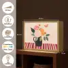 Vaas - Bloemen - Vlinder - Rood Light Box met batterij (Wandlamp) middel -USP_websiteoverzichtNL