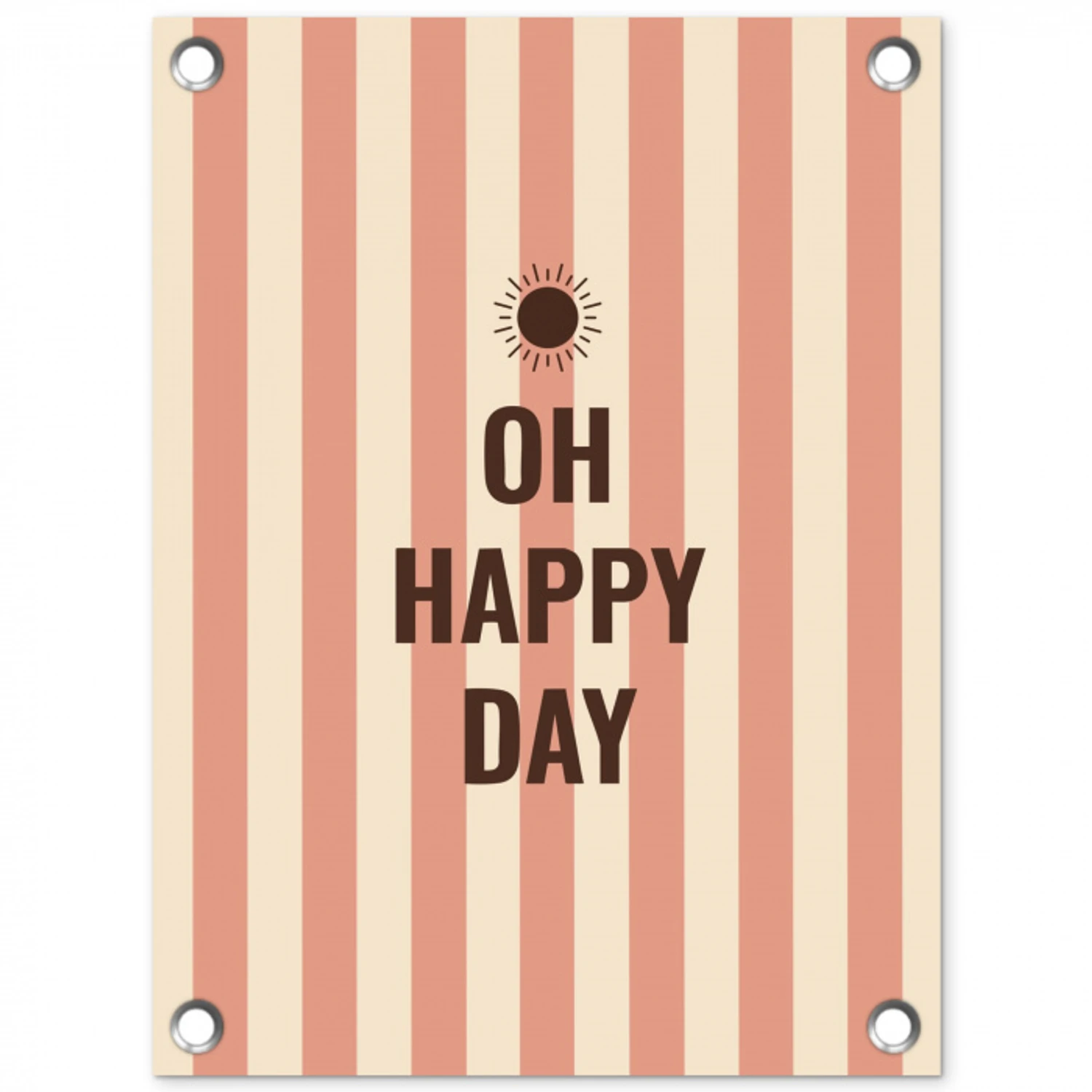 Quote - Zomer - Strepen tuinposter los doek klein -3d