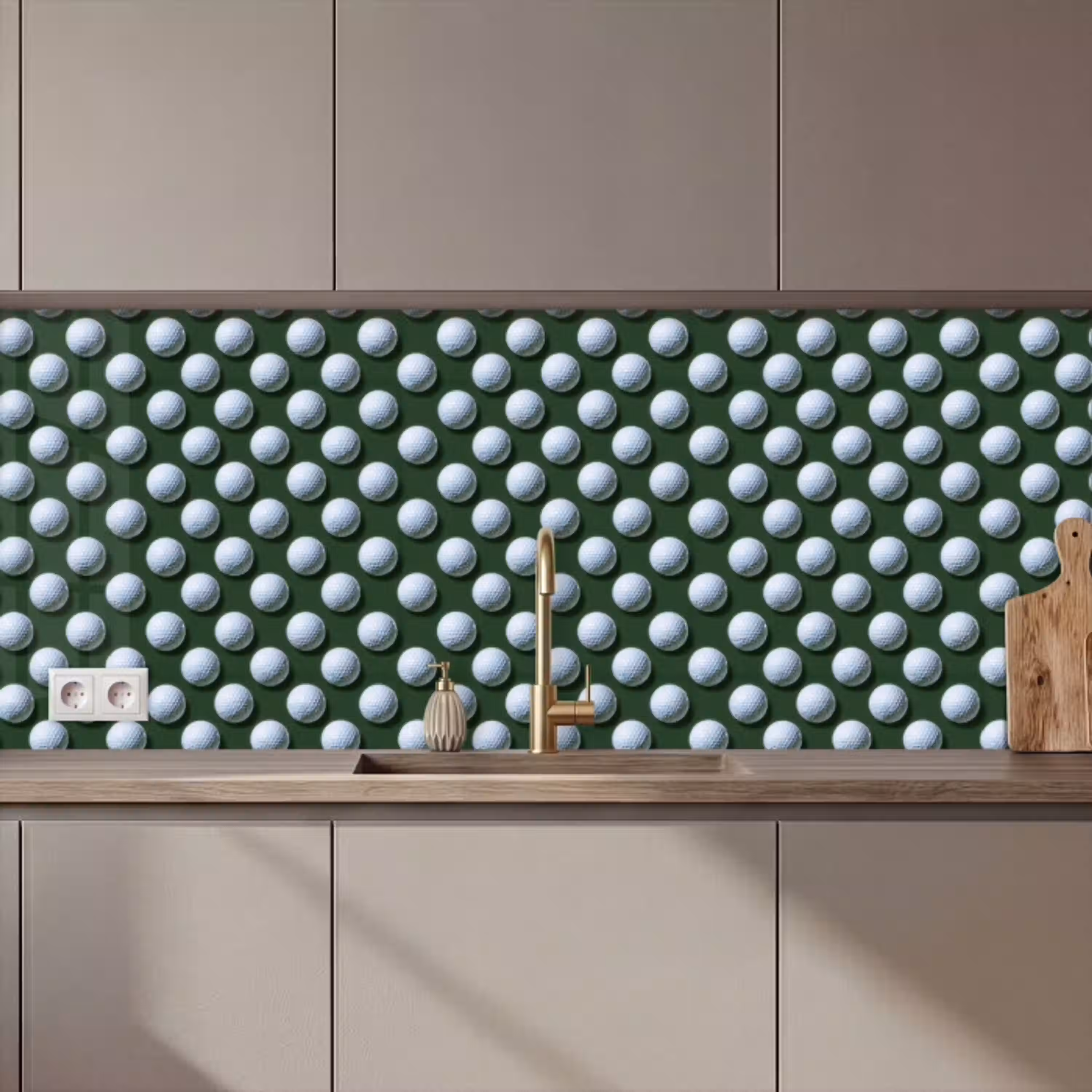 Ballen - Golf - Groen keuken achterwand 2 middel 871 zz_3dshopping