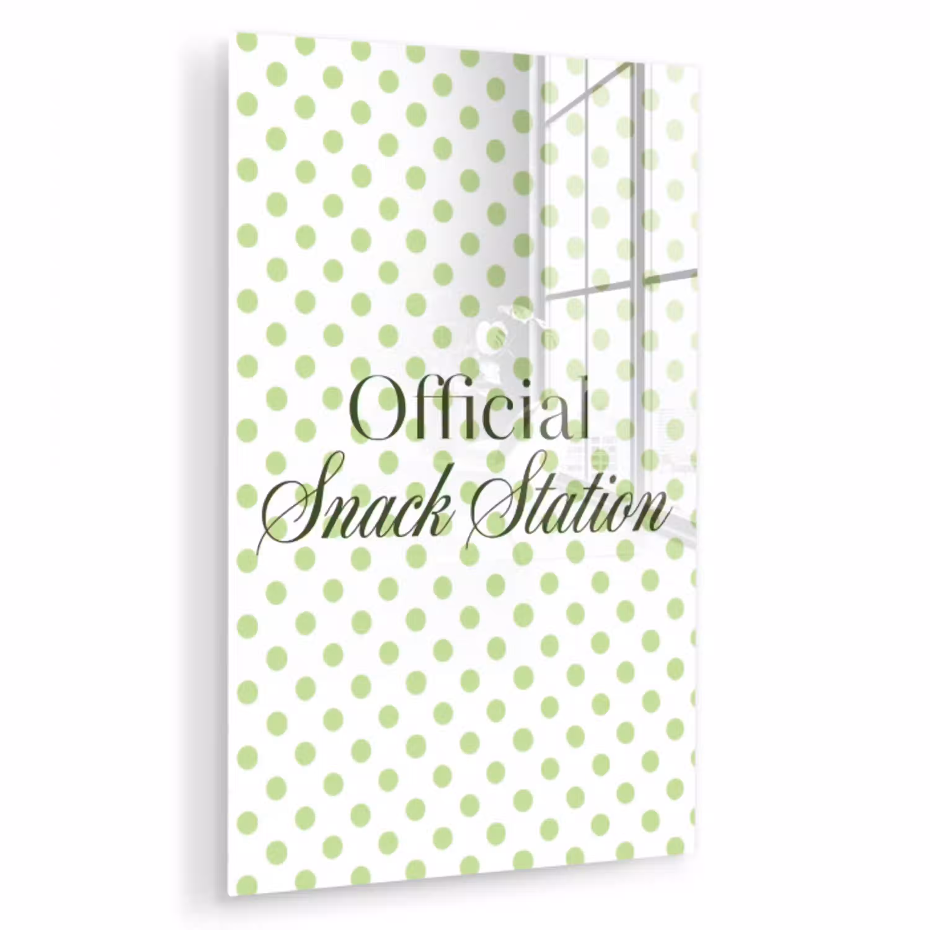 Snack Station - Groen - Stippen plexiglas 5mm klein -zzzproduct_nieuw