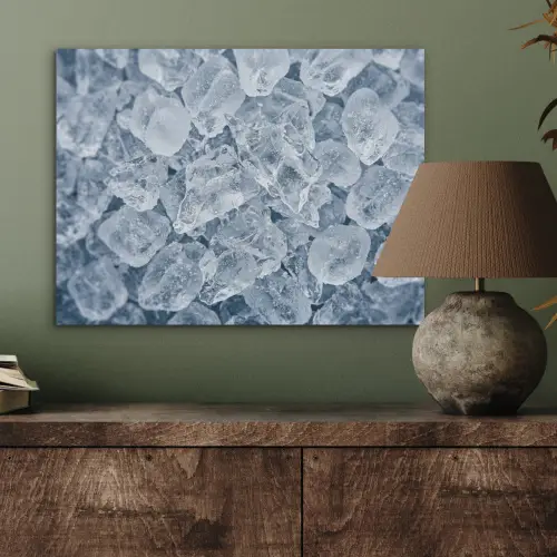 Ijsblokjes - Water - Blauw PET vilt klein -sfeer2