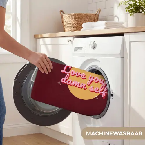 love your damn self - Cirkel - Glitter - Rood Badmat klein -USP_WasbaarNL