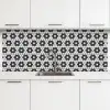 Bloem - Vorm - Patroon - Zwart keuken achterwand 2 middel 871 -3d