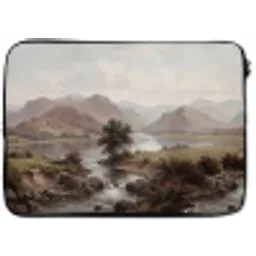 Berglandschap - Meer - Bergen - Vallei - Klassiek laptophoes neopreen klein -zkaufland3dotto