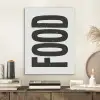 Food - Zwart - Wit - Decoratie PET vilt klein -sfeer1