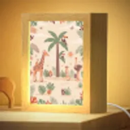Dieren - Tropisch - Safari - Kleurrijk Light Box met kabel (Kinderlampje) klein -zzzz_3d_website