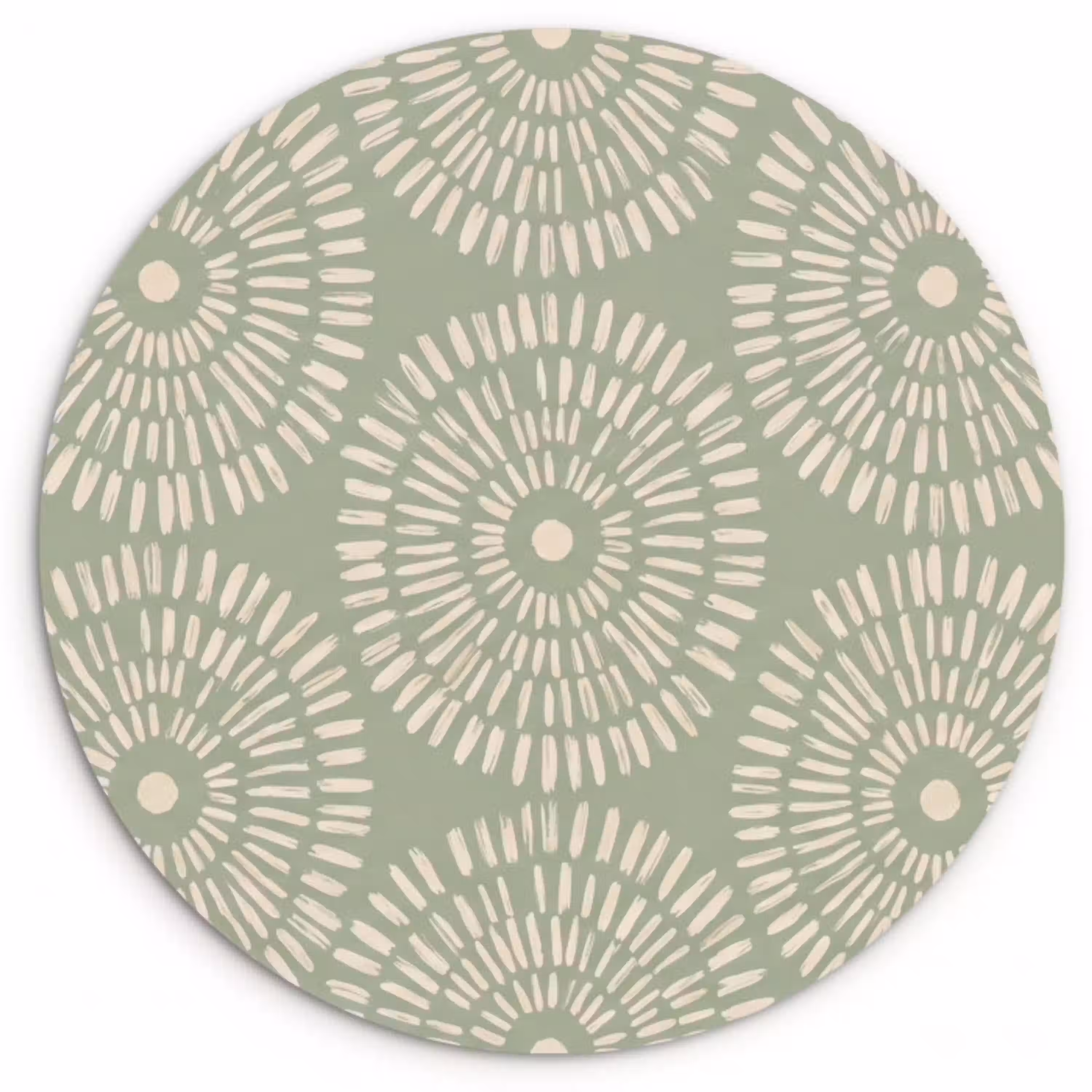 Patroon - Cirkels - Abstract - Modern - Groen Wandcirkel kunststof plaat 5mm dik klein -3d