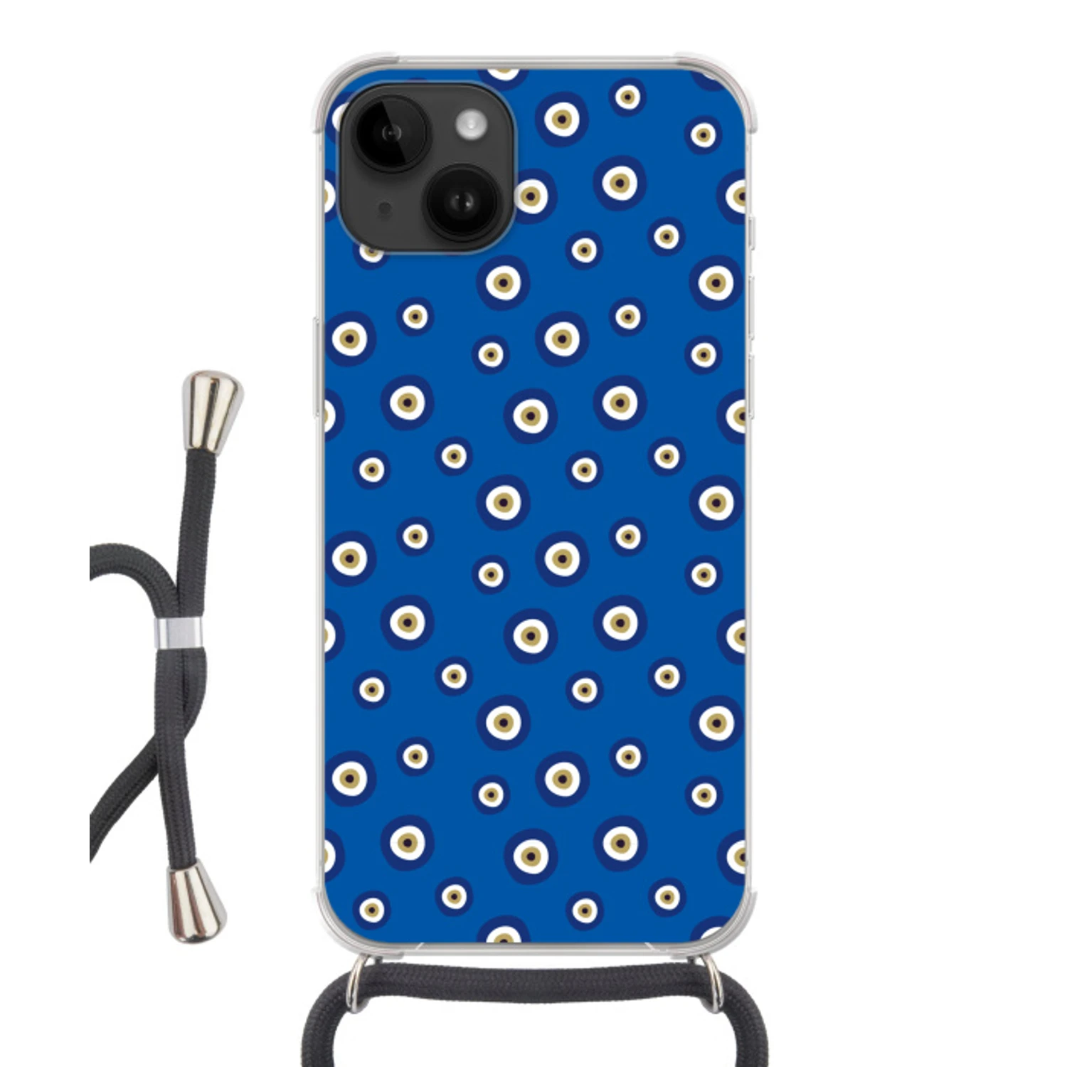 Griekse Boze Oog - Patroon - Blauw - Nu extra voordelig! | Topdoek.nl