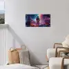 Ruimte - Astronaut - Neon - Sterren tuinposter los doek klein -sfeer8