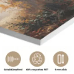 Bospad - Herfstbladeren - Natuur - Schilderachtig - Oranje PET vilt klein -closeup_DE