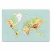 Wereldkaart - Realistisch - Blauw Placemat vinyl groot -zzsfeer1_Kitchenyeah-website
