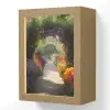 Doorkijk - Pad - Bloemen - Struik - Kleurrijk Light Box met kabel (Wandlamp) klein -3d