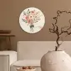 Bloemen - Quote - Beige - Lint Wandcirkel plexiglas klein -sfeer1
