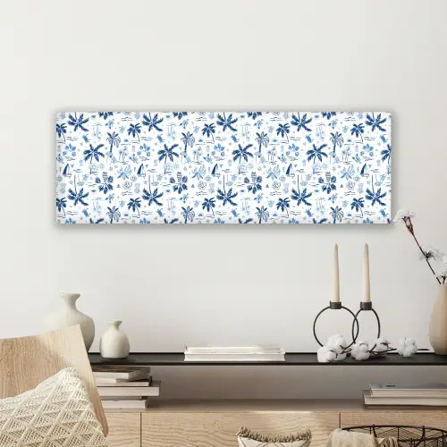 Zee - Strand - Blauw - Wit canvas 2cm klein 828 -sfeer6