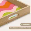 Banen - Golven - Kleurrijk - Verticaal Dienblad Rechthoek middel -USP_HandgreepNL