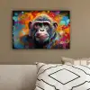 Aap - Gorilla - Graffiti - Dieren - Kleuren canvas 2cm klein -sfeer3