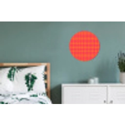 Modern - Stippen - Oranje Wandcirkel aluminium klein 190 -slaapkamer