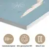 Wereldkaart - Oceaan - Realistisch - Blauw PET vilt klein -closeup_NL
