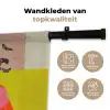Retro - Vrouw - Kopje - Vlinders Wandkleed katoen klein -sfeer2