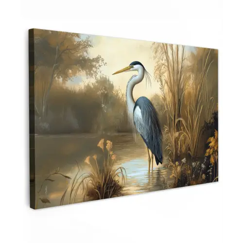 Reiger - Water - Planten canvas 2cm klein -z3d