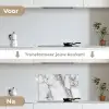 Marmer - Steen - Wit - Grijs - Zwart - Marmerlook keuken achterwand spatscherm klein -voor_na_NL