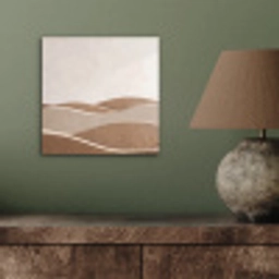 Abstract - Golven - Modern - Beige aluminium wit klein -sfeer2
