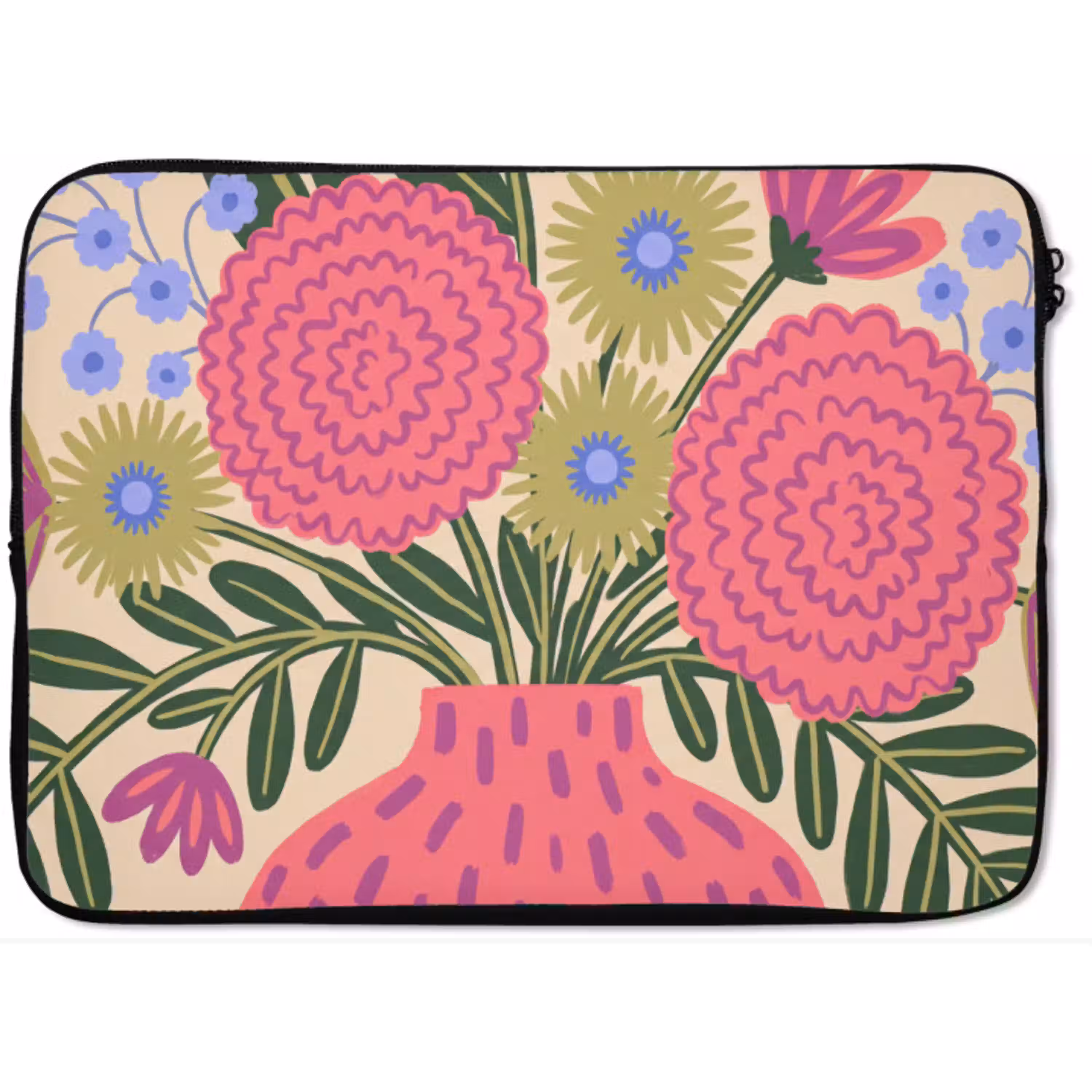 Bloemen - Boeket - Natuur - Abstract - Roze laptophoes neopreen klein -zkaufland3dotto