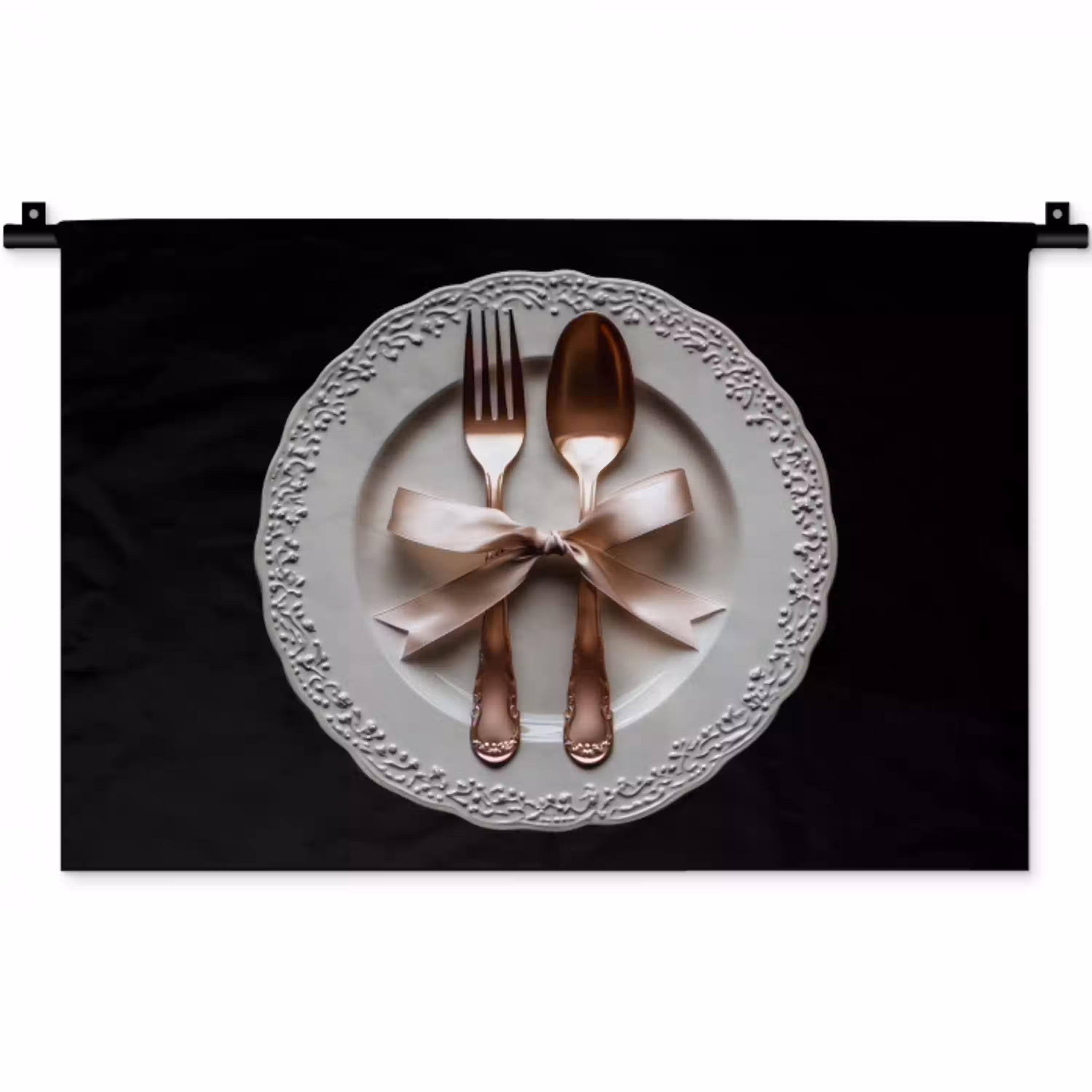 Rose - Strik - Bestek Wandkleed katoen klein -zz3d