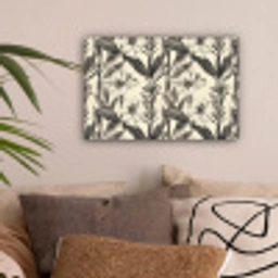 Klassiek - Botanisch - Zwart - Beige canvas 2cm klein 34 -sfeer1