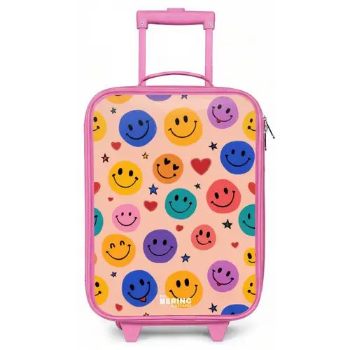 Vrolijk Smiley-patroon Kinderkoffer - Roze klein -zz3dotto