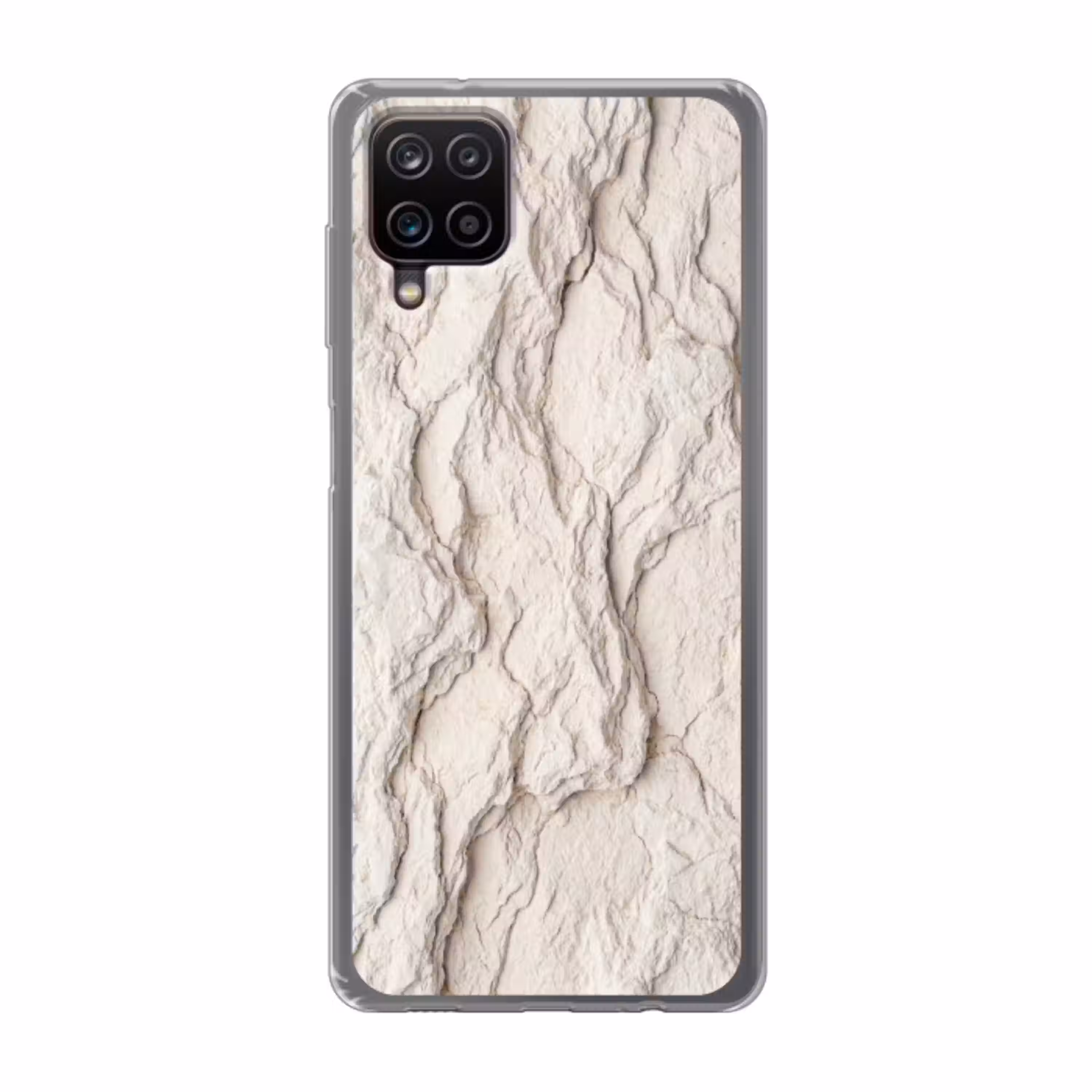Rots - Structuur - Natuur - Beige - Abstract Telefoonhoesje Samsung Galaxy A12 klein -3d