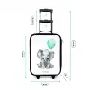 Olifant met blauwe ballon Kinderkoffer - Zwart klein -productfoto_formaten